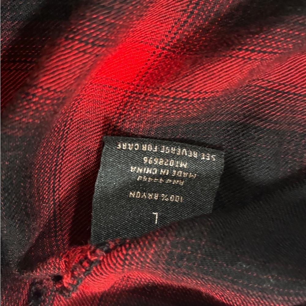 TinselTown Buffalo Plaid Shirt Women’s Size L Country Cabincore hayrides - Picture 5 of 6